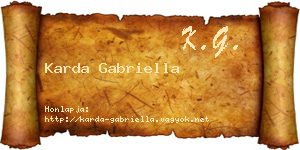 Karda Gabriella névjegykártya