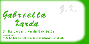 gabriella karda business card